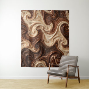 Chocolate Cappuccino Swirl Rich Textural Tapestry
