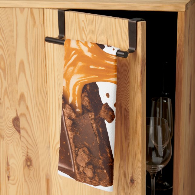 Chocolate Caramel Kitchen Towel (Thirds Fold)