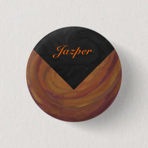 Chocolate Carmel Swirl 1 Inch Round Button