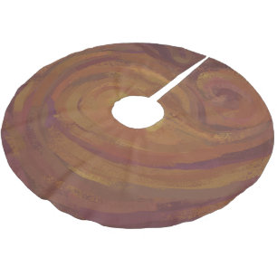 Chocolate Carmel Swirl Brushed Polyester Tree Skirt