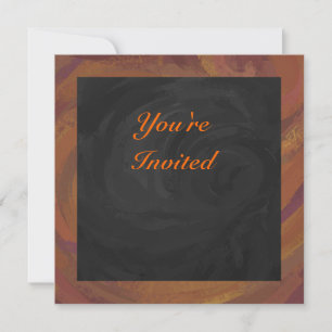 Chocolate Carmel Swirl Invitation