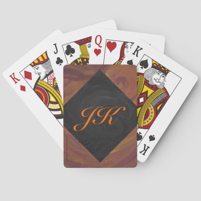 Chocolate Carmel Swirl Playing Cards (Back)