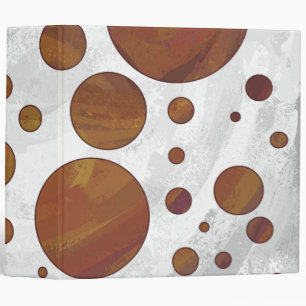 Chocolate Carmel Swirl Polka Dot Binder