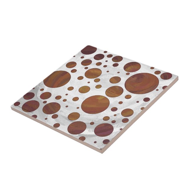 Chocolate Carmel Swirl Polka Dot Tile (Side)