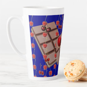Chocolate Cherries Latte Mug