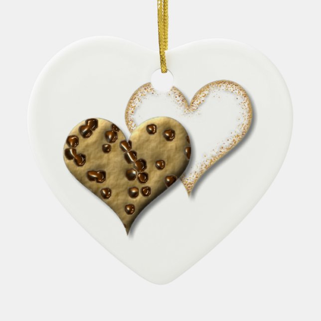 Chocolate Chip and Sugar Cookies Ceramic Ornament (Front)