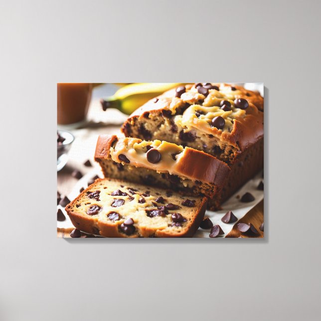 Chocolate Chip Banana Bread Canvas Print (Front)