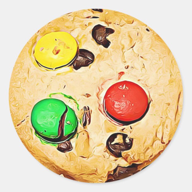 Chocolate Chip Candy Cookies Stickers (Front)