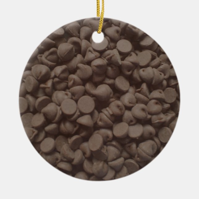 Chocolate chip ceramic ornament (Front)