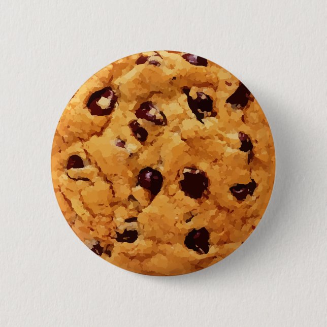 Chocolate Chip Cookie 2 Inch Round Button (Front)