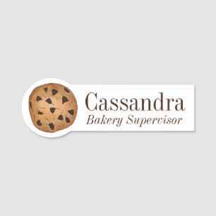 Chocolate Chip Cookie Bakery Baking Bakery Chef Name Tag
