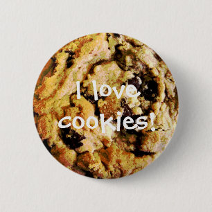 Chocolate Chip Cookie button Flair