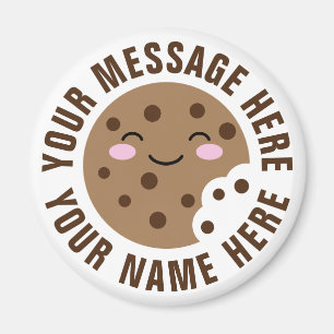 Chocolate chip cookie cartoon custom fridge magnet