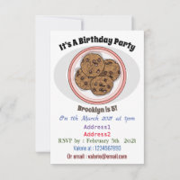 Chocolate chip cookie cartoon illustration