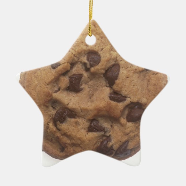 chocolate-chip-cookie- ceramic ornament (Front)