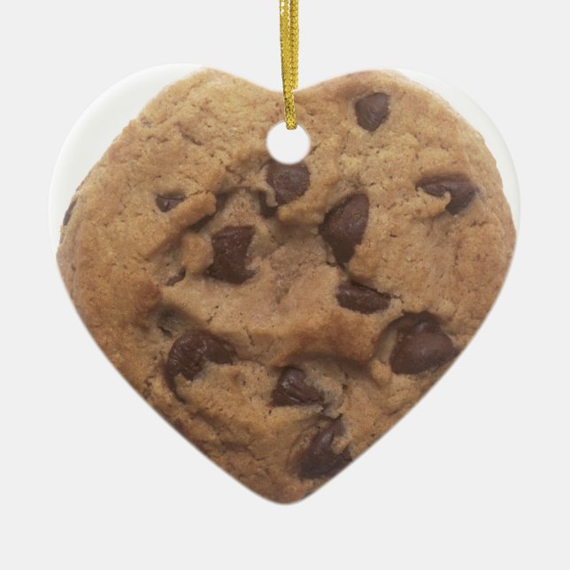 chocolate-chip-cookie- ceramic ornament (Front)