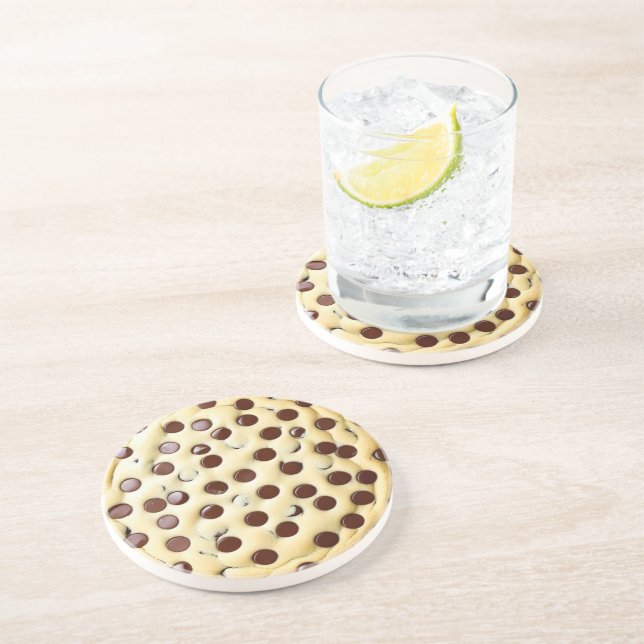 Chocolate Chip Cookie Coaster (Side)