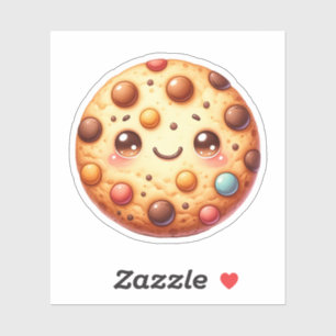 Chocolate Chip Cookie Custom-Cut Vinyl Stickers