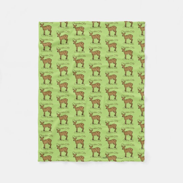 Chocolate Chip Cookie Doe Fleece Blanket (Front)