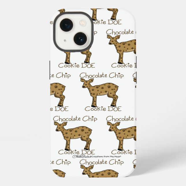 Chocolate Chip Cookie Doe iPhone Case (Back)