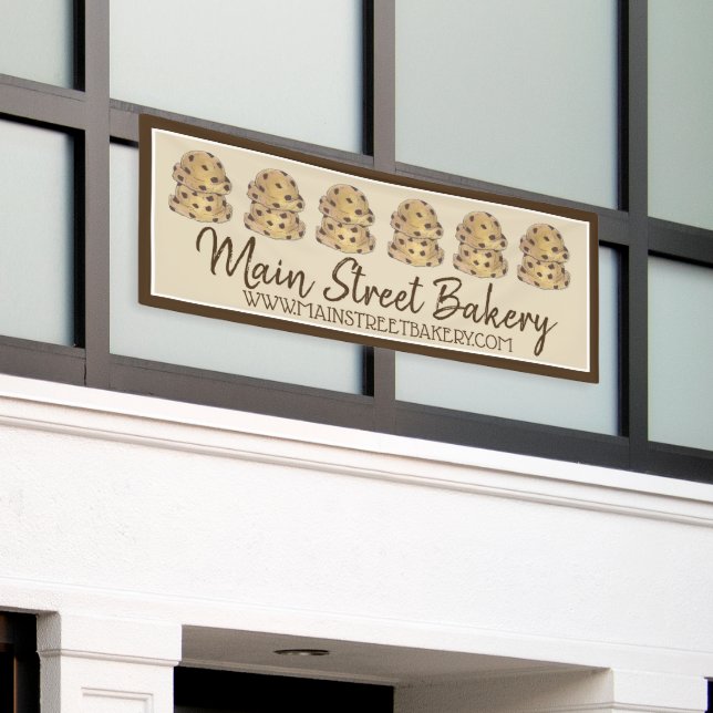 Chocolate Chip Cookie Dough Bakery Bake Sale Banner (Outside Building)