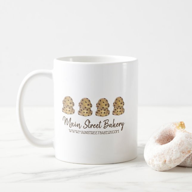 Chocolate Chip Cookie Dough Bakery Pastry Chef Coffee Mug (With Donut)