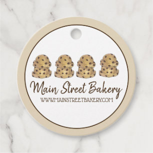 Chocolate Chip Cookie Dough Bakery Pastry Chef Favour Tags