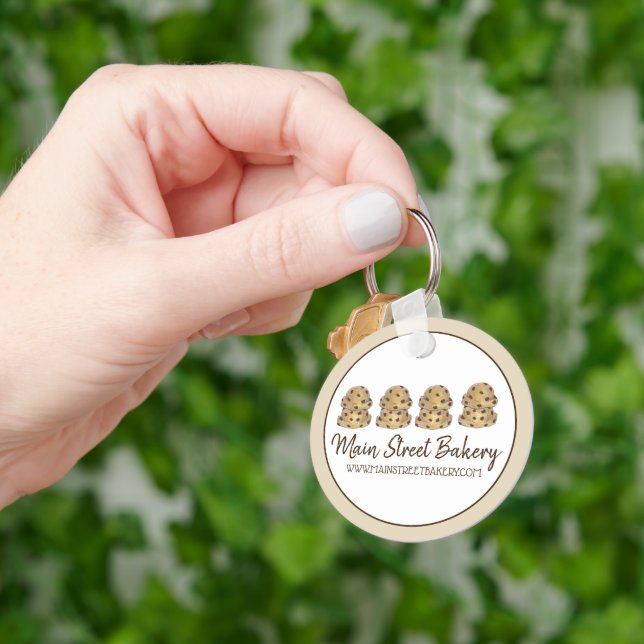 Chocolate Chip Cookie Dough Bakery Pastry Chef Keychain (Hand)