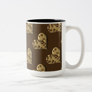 Chocolate Chip Cookie Hearts Pattern Coffee Mug