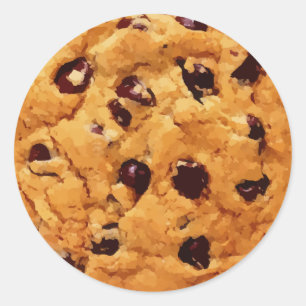 Chocolate Chip Cookie Image Classic Round Sticker