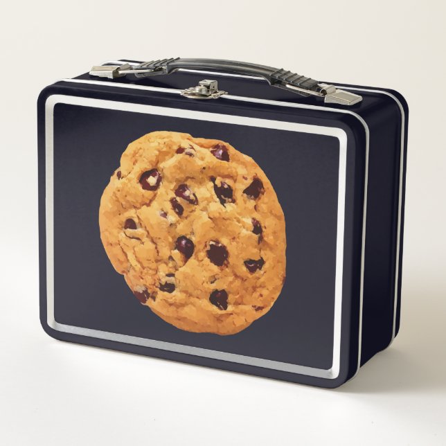 Chocolate Chip Cookie Image Metal Lunch Box (Front)
