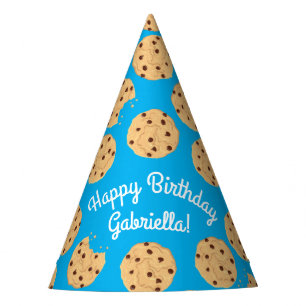 Chocolate Chip Cookie Kids 1st Birthday Party Blue Party Hat