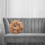 Chocolate Chip Cookie Novelty Round Pillow<br><div class="desc">Fun novelty round pillow featuring a Chocolate Chip Cookie .. perfect for chocolate lovers and cookie fans .. pillows from Ricaso</div>