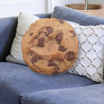 Chocolate Chip Cookie Novelty Round Pillow<br><div class="desc">Fun novelty round pillow featuring a Chocolate Chip Cookie .. perfect for chocolate lovers and cookie fans .. pillows from Ricaso</div>