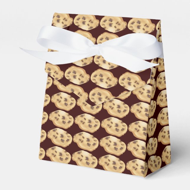 Chocolate chip cookie party favour tent box (Front Side)