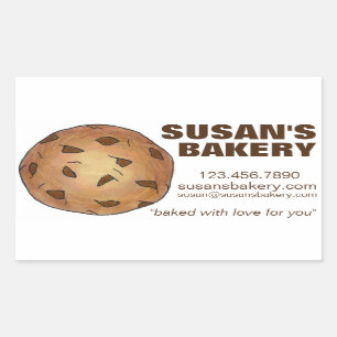 Chocolate Chip Cookie Personalized Bakery Stickers