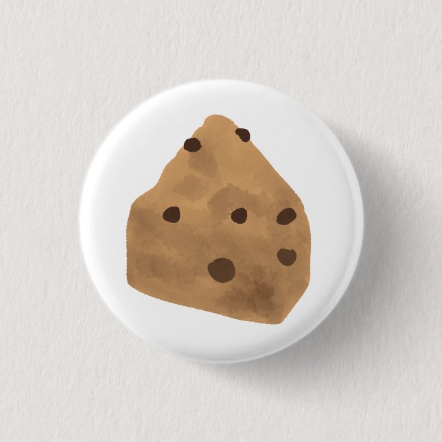 Chocolate Chip Cookie Piece Gift 1 Inch Round Button (Front)