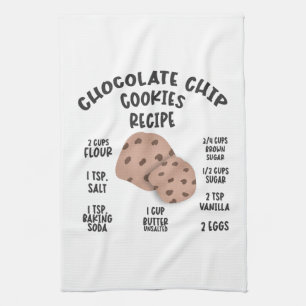 Chocolate Chip Cookie Recipe Kitchen Towel