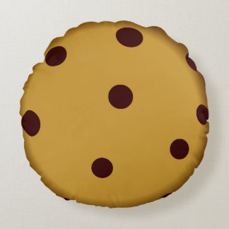 Chocolate Chip Cookie Round Pillow