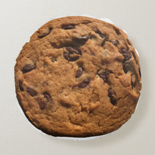 Chocolate chip cookie  round pillow