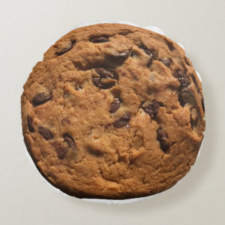 Chocolate chip cookie  round pillow