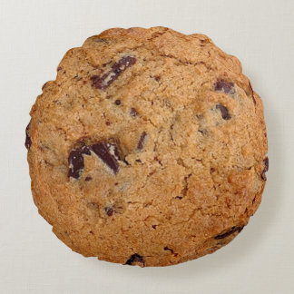 Chocolate Chip Cookie Round Pillow