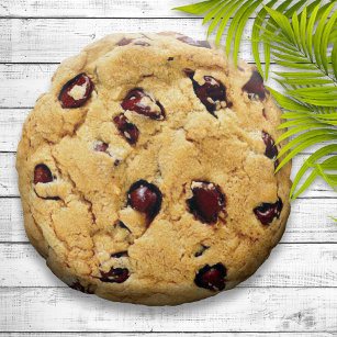 Chocolate Chip Cookie Round Pillow