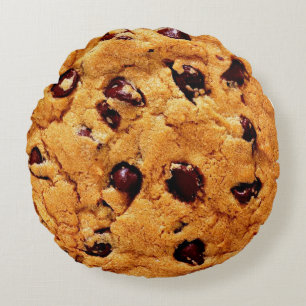 chocolate chip cookie round pillow