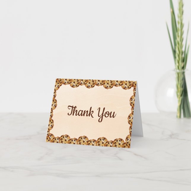 Chocolate Chip Cookie Thank You Card | Sweet Baby (Front)