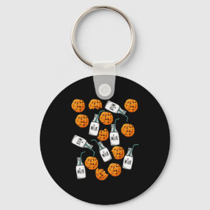Chocolate Chip Cookies And Milk Funny Costume Keychain