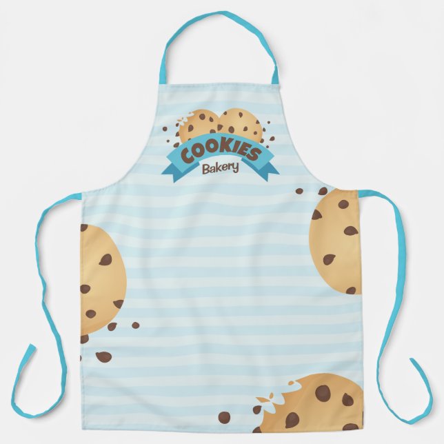 Chocolate Chip Cookies Bakery Kitchen Apron (Front)