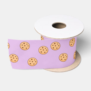 Chocolate chip cookies birthday purple  satin ribbon