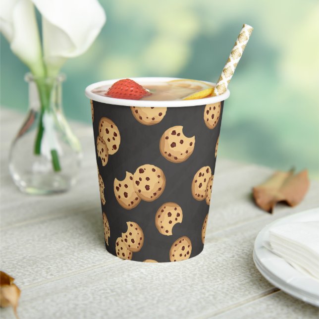 Chocolate Chip Cookies Chalkboard Birthday Paper C Paper Cups (Insitu)