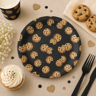 Chocolate Chip Cookies Chalkboard Birthday Paper P Plate